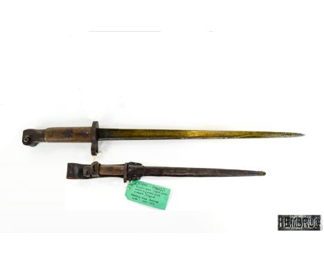 Dutch Bayonet M1895 (Crowns Marking). Bicycle Corps, Signal Corps, Machine Owners Corps Scabbard/Bayonet Hembrug Made Bayonet