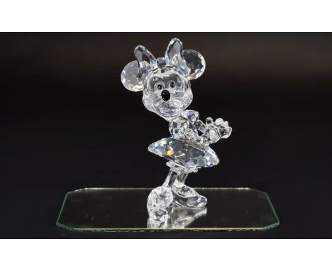 Swarovski Crystal Figure 'Disney Showcase' Minnie Mouse' Designer Team Code number 9100 NR000 007. Issued 2005 retired 2008. 