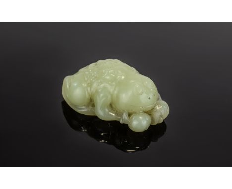 Antique Period Chinese White Jade and Pomegranate Sculpture. Nice Quality, From a Private Collection. Weight 22 grams, Size -