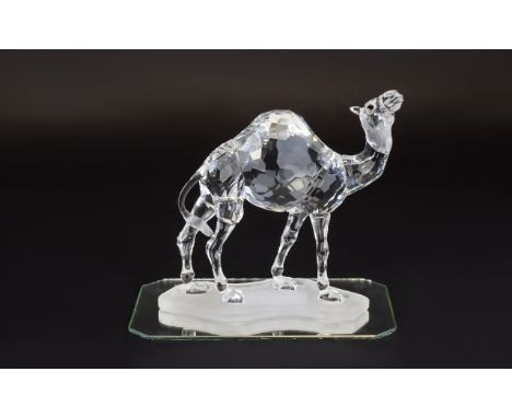 Swarovski Silver Crystal Figure African Wildlife Collection 'Camel' Designer Heinz Tabertshofer, code no. 7603 000 004. Issue