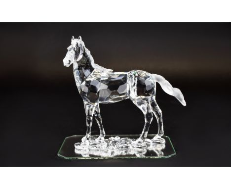 Swarovski Crystal Horse Figure 'The Peaceful Countryside Group Mare/Horse designed by Stefanie Nederegger. Code number 9100 N