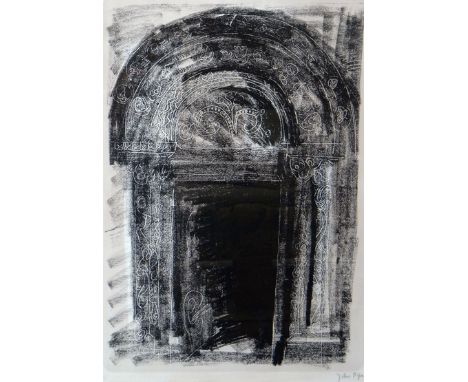 JOHN PIPER 1964 stone lithograph (Levinson 122) - 'Kilpeck, Herefordshire - the Norman South Door', signed, 29 x 20ins (74 x 