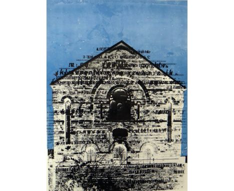 JOHN PIPER 1964 Curwen Archive lithograph (Levinson 175)  - 'Swansea Chapel', unsigned, 28 x 21ins (72 x 53cms) (vendor notes