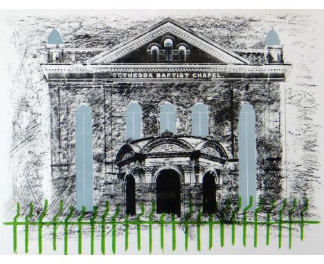 JOHN PIPER 1966 Curwen Archive lithograph (Levinson 172) from an edition of an extra 100 printed - 'Bethesda Baptist Chapel',