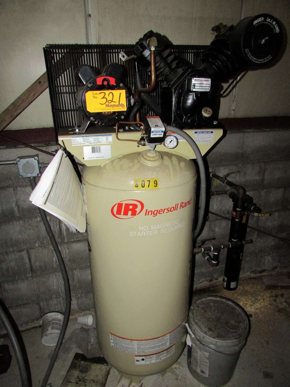 Ingersoll Rand 2340E Tank Mounted Compressor 5HP, 175 Max PSIG, 14