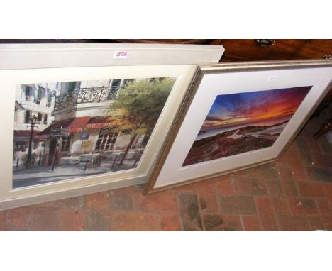A Limited Edition coloured photograph of Headon Warren, together with a French coloured print  