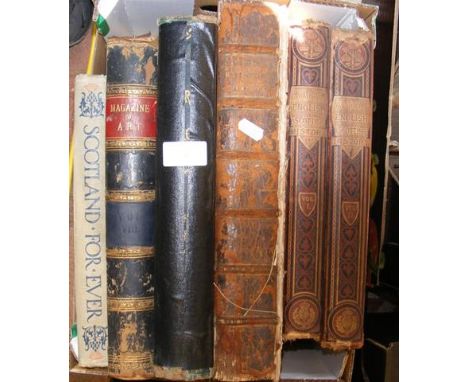 "Magazine of Art" in leather bound volume, together with others 