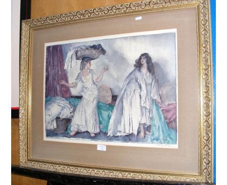 AFTER WILLIAM RUSSELL FLINT - 42cm x 58cm - print of ladies - signed in pencil to the mount 