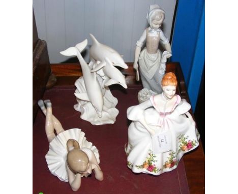 Nao figures, Royal Doulton "Country Roses", etc. 