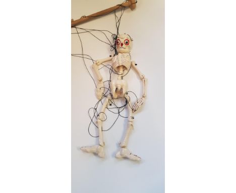 A large Pelham skeleton puppet, boxed. IMPORTANT: Online viewing and bidding only. No in person collections, an additional ch