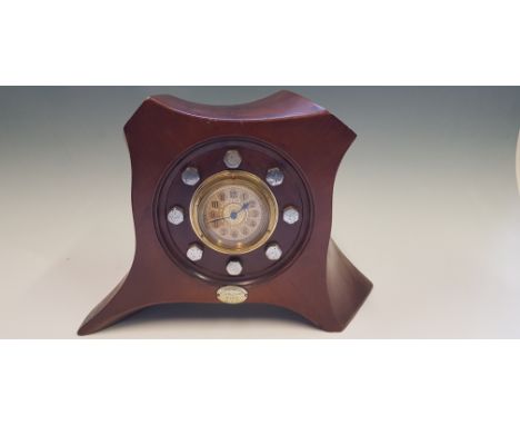 A mantel clock made from four blade wooden propeller, plaque to base ‘Chief Master Mechanic’ R. Viccars 6186 R.A.F. IMPORTANT