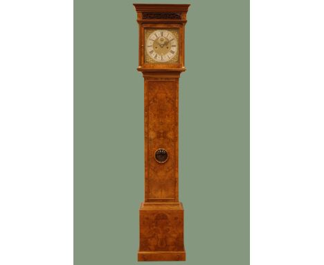 18th century and later longcase clock - 18th century 'Windmills of London' eight day six pillar movement, twin trains, striki