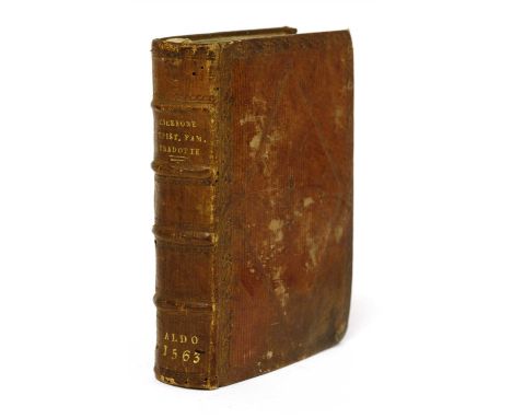 Early Printing- Aldine Press - Cicero, Marcus Tullius: Le Epistole famigliari di Cicerone... corrette da Aldo Manutio. Venice