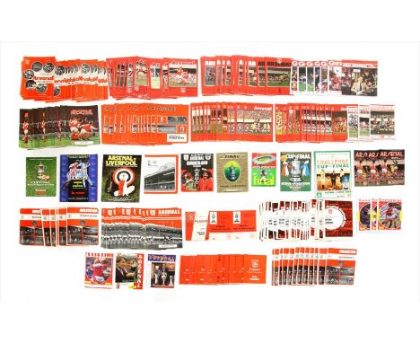 A collection of Arsenal matchday programmes and official handbooks, running from 1965-66 to 1989-90, to include league, cup, 