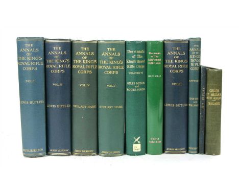 MILITARY: 1- Butler, L; &amp; Steuart Hare: The Annals of the King's Royal Rifle Corps. In 7 vols. Plus a volume of Appendix.