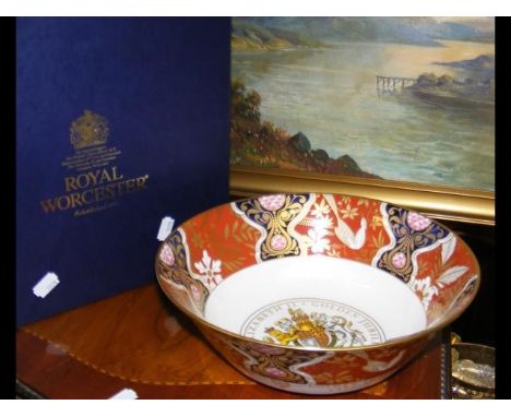 A Royal Worcester Golden Jubilee commemorative bowl with box 