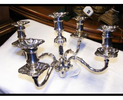 A silver five branch candelabra - top only - 43oz  CONDITION REPORTDated Sheffield 1931 - maker Hawksworth Eyre; base nozzle 
