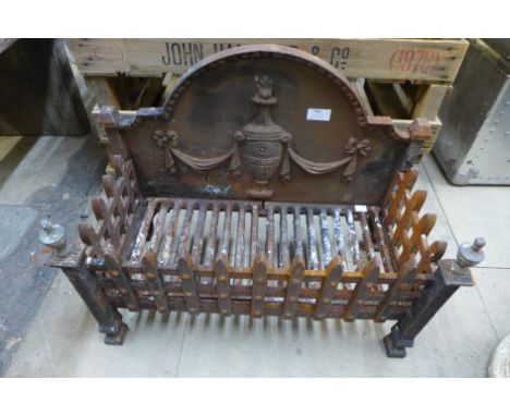A cast iron fire grate 