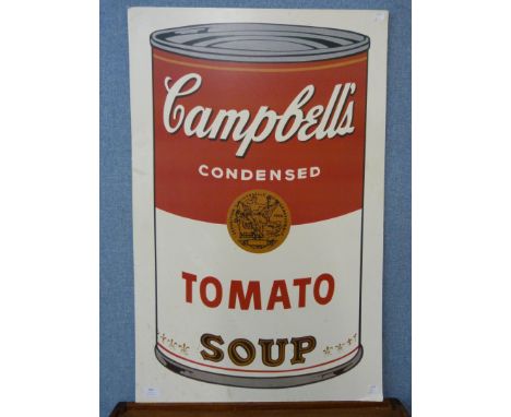 An Andy Warhol print, Campbells Soup, unframed 