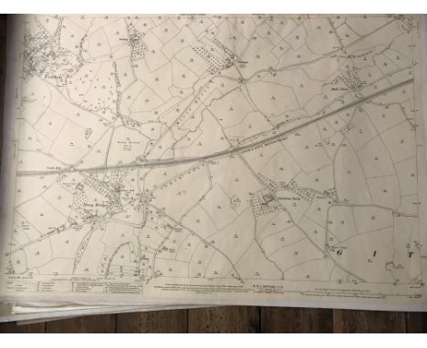COLLECTION OF THIRTY 1:2500 ORDNANCE SURVEY MAPS  covering Feniton &amp; Feniton Bridges; Colyton; Broadmoor Fam; Maudin; Bra