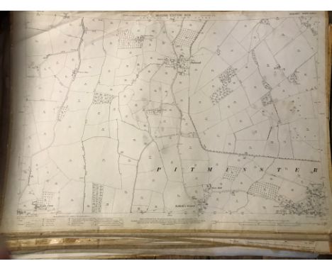 COLLECTION OF THIRTY 1:2500 ORDNANCE SURVEY MAPS  covering Sellick's Green; Pitminster &amp; Fulwood; Pinksmoor, Payton, Holy