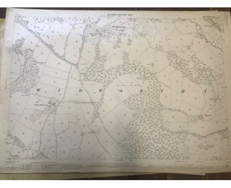 COLLECTION OF THIRTY 1:2500 ORDNANCE SURVEY MAPS  covering Hampton; Redgate; Widworthy; North Newton; Northleigh; Shute; Hamb