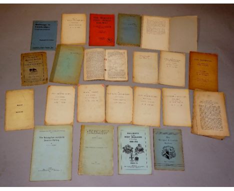 A quantity of folders, magazines etc. including: X.A.P - A Descant Upon Railroads, 1st Edition, London, John Bohn, Henrietta 