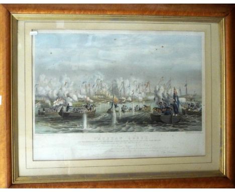 After Sir Oswald Walter Brierly RWS (British 1817-1894) - Fatshan Creek showing the Raleigh's Gig sinking, Commodore Keppel s