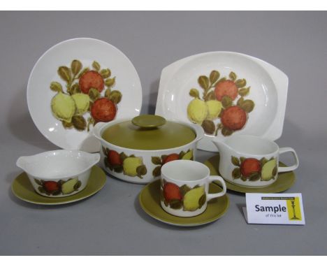 A collection of J &amp; G Meakin St Clements wares comprising a pair of meat plates, a pair of tureens and covers, sauce boat