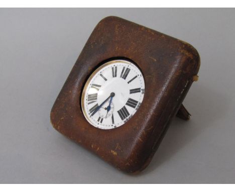 Early 20th century nickel plated Goliath pocket watch, the enamel dial with subsidiary second dial and roman numerals, 75mm d