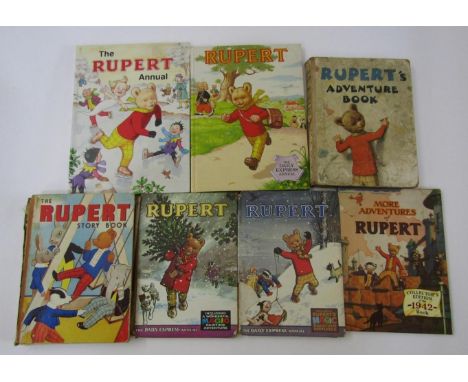 A collection of vintage Rupert Bear annuals and adventure books (various dates) (7) 