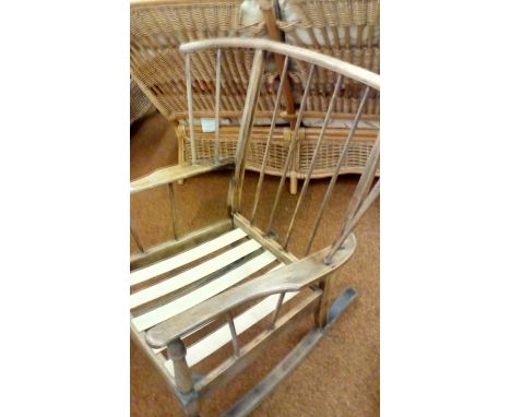 Mid century stick back rocking chair 