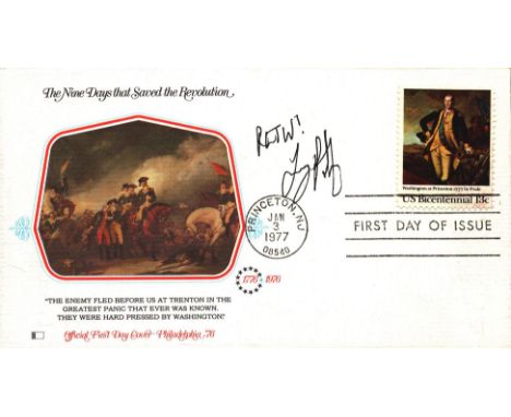 MOH Leroy A. Petry signed The Nine Days that Saved the Revolution FDC PM Princetown .MJ Jan 3, 1977, 08540. Good condition. A