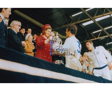 Football Autographed Graham Williams 12 X 8 Photo : Col, Depicting Princess Alexandra Presenting The Fa Cup To West Bromwich 