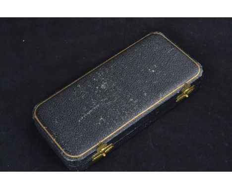 Cased silver child's fork & spoon set, maker S Ld, Sheffield 1940, engraved with initial 'R', gross weight 34.7 grams 