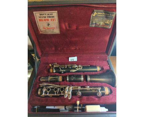 Buffet E13 clarinet in case, stamped 'Buffet Crampon & cie. a Paris', serial number K141106 