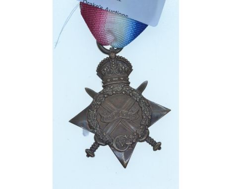 WWI 1914-15 Star Medal (TS-5987 DVR. C. H. Wills A.S.C) 