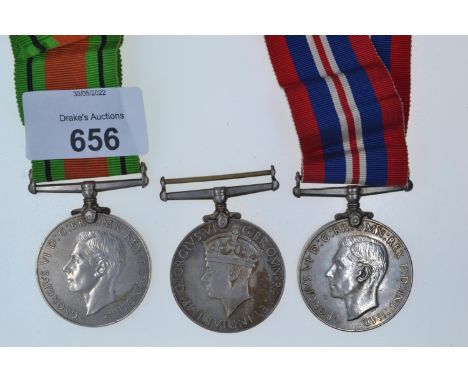 Two WWII Defence Medals and a 1939-1945 War Medal 