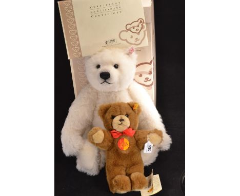 Steiff limited edition Polar Ted in box with ear tag, Steiff bag, certificate 998/2000, 40cm height, together with Steiff Mol