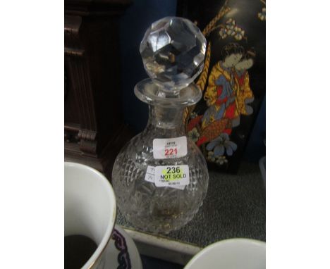 GOOD QUALITY CUT GLASS DECANTER   