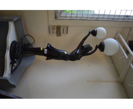 An Art Deco style figurel lamp