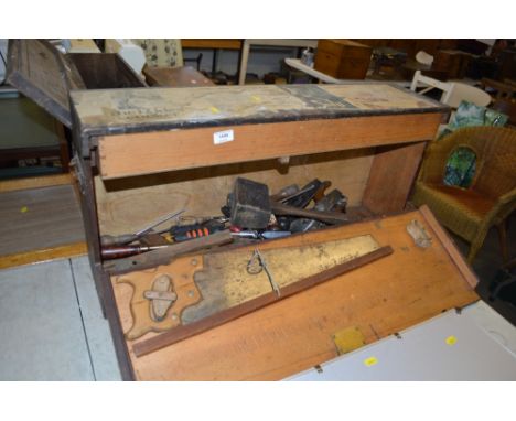 A carpenters tool chest and contents