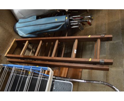 A wooden ladder 