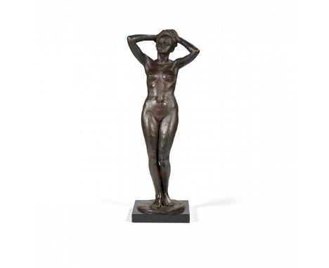 ROBERTO TERRACINI 1900-1976 Nudo femminile 1941 Scultura in bronzo a patina bruna, su base in marmo nero.  Firmato e datato a