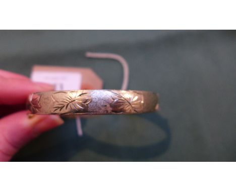 Gold on silver bangle 