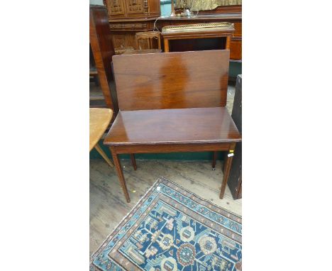 19th century double gate fold over tea table (36" x 38" when extended)