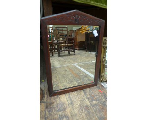 Carved mahogany framed mirror