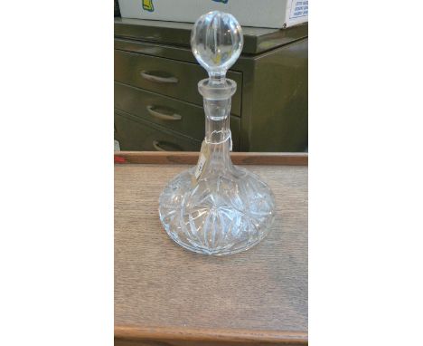 Cut glass ships port decanter