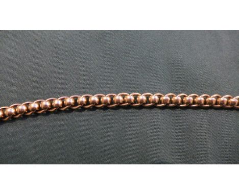 Curb and roller ball link bracelet with swivel catch, hallmarked 9ct (25.5gms) 