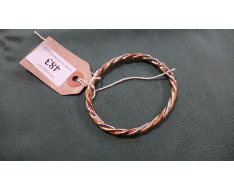 Hollow twist wire bangle hallmarked 9ct (10.5gms)